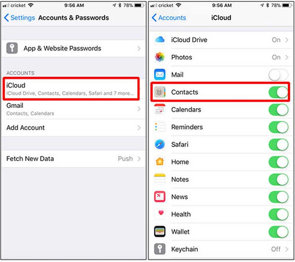 Chuyển danh bạ iPhone sang Android bằng iCloud