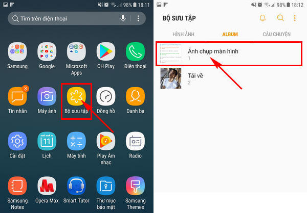 Ảnh chụp màn hình điện thoại Samsung được lưu ở đâu?