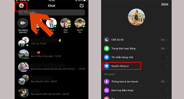 Khóa mess trên iPhone bằng tính năng Khóa ứng dụng trên Messenger (4)