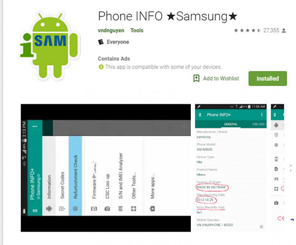 Cách kiểm tra số lần sạc pin Android bằng phần mềm Phone INFO