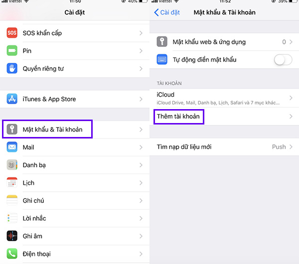 Đồng bộ danh bạ iPhone lên Gmail