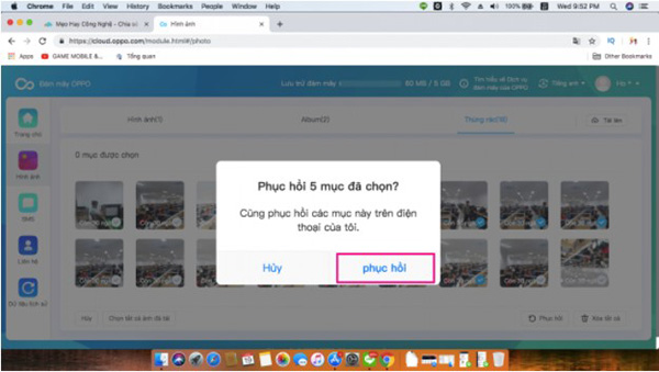 Khôi phục ảnh đã xóa trên điện thoại OPPO