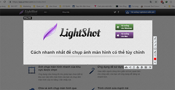 Phần mềm chụp ảnh màn hình máy tính Lightshot