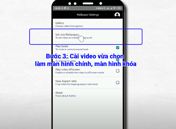 Cài màn hình nền video cho Android (1)