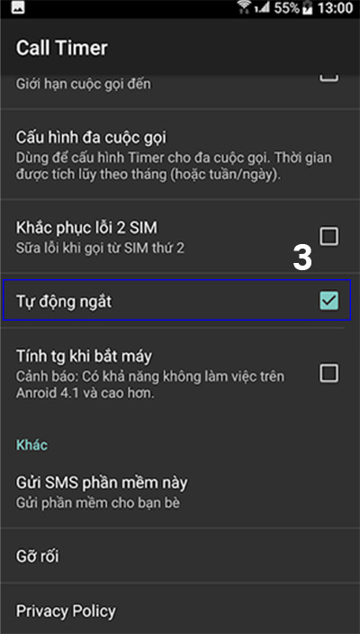 Hẹn giờ gọi điện trên Android (2)