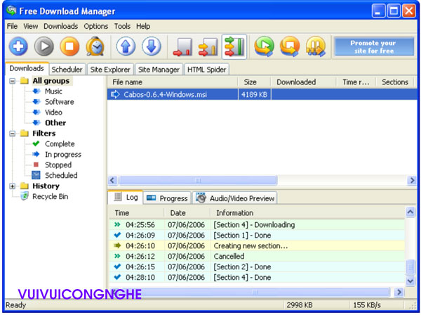 Phần mềm Download cho Windows Free Download Manager (FDM)