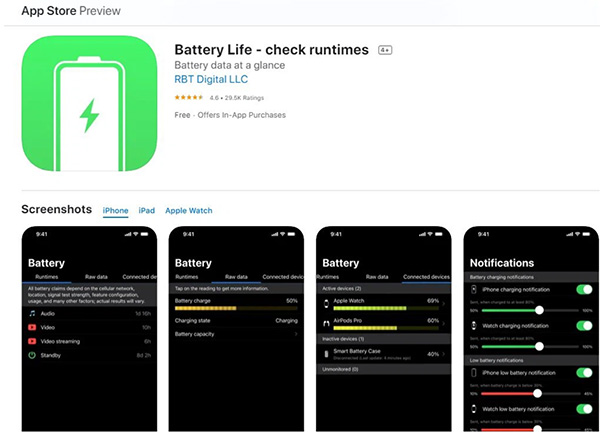 Sử dụng ứng dụng Battery Life để kiểm tra độ chai pin iPhone