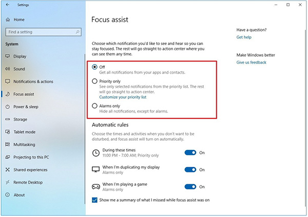 Cách vô hiệu hóa thông báo trên Windows 10