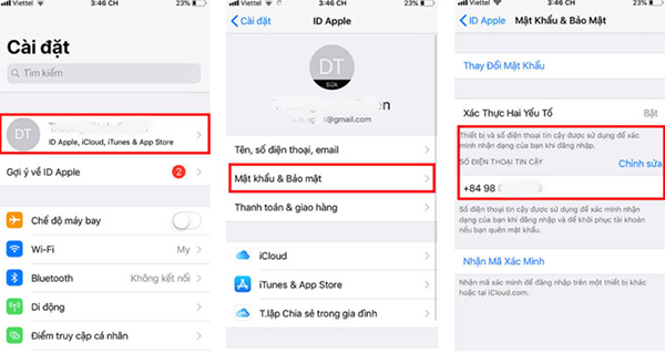 Cách đổi số điện thoại trên iCloud