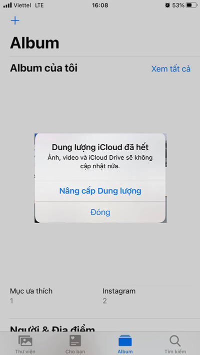 Lỗi iPhone báo đầy bộ nhớ iCloud là gì?