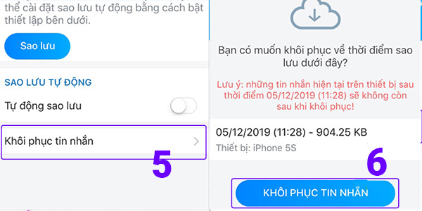 Khôi phục tin nhắn đã xóa trên iPhone (2)