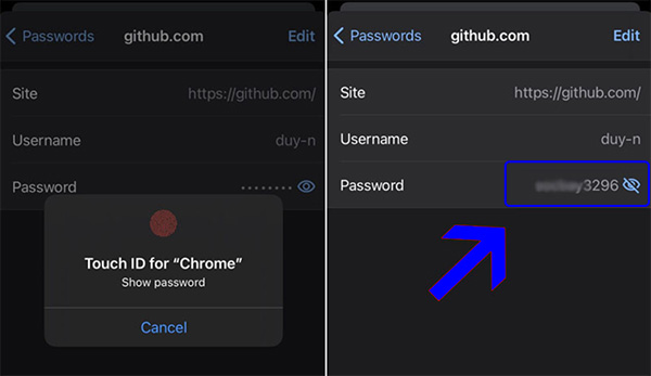 Cách xem mật khẩu Gmail đã lưu trên iPhone bằng Google Chrome (3)