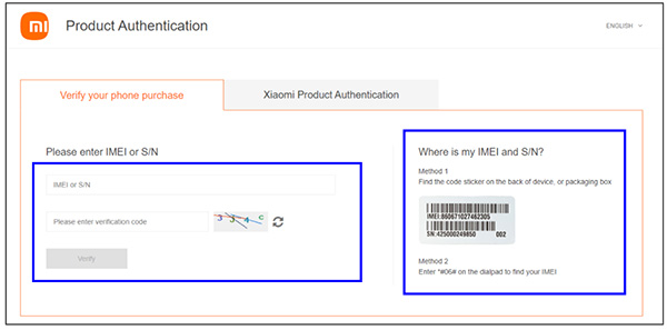 Cách kiểm tra IMEI Xiaomi từ website của hãng