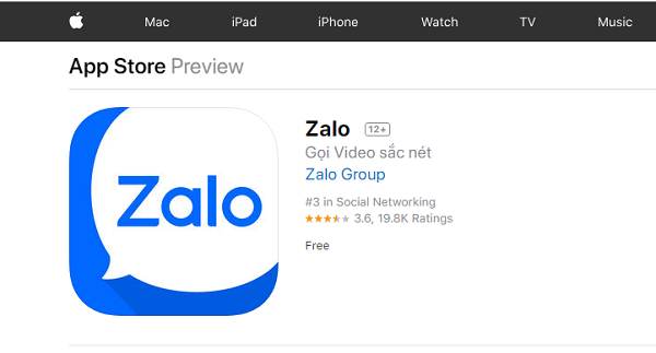  Cập nhật ứng dụng Zalo trên iOS