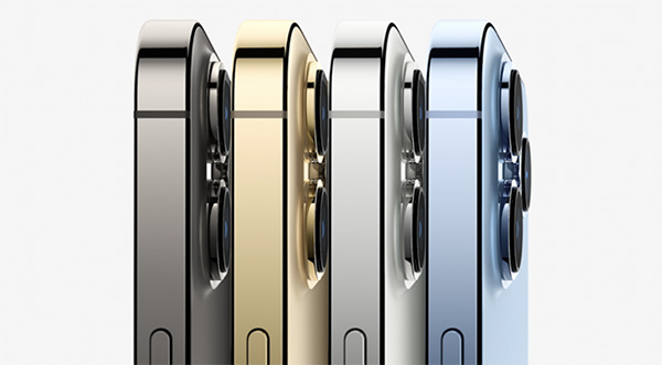 Các tùy chọn màu sắc của iPhone 13 Pro và 13 Pro Max.