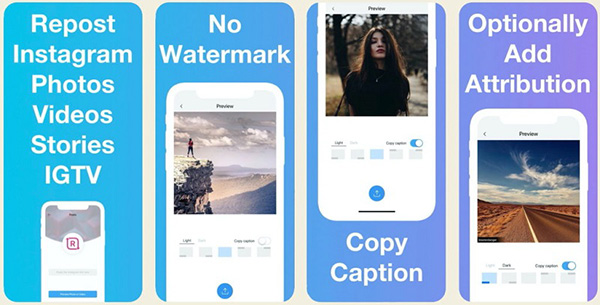 Sử dụng Ứng dụng Story Reposter để tải story instagram về điện thoại