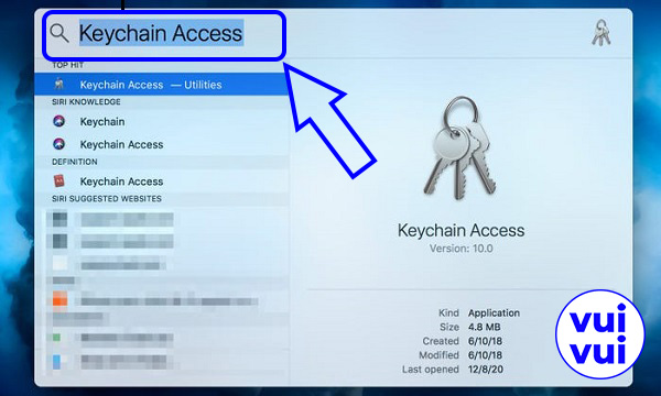 Sử dụng Keychain Access
