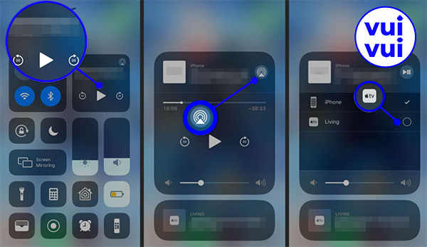 Sử dụng Airplay kết nối iPhone với tivi