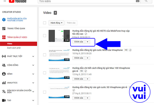 Cách xử lý rung video bằng YouTube