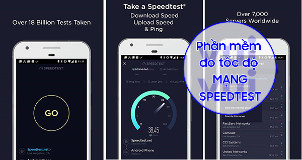 Sử dụng phần mềm hỗ trợ đo tốc độ internet Speedtest