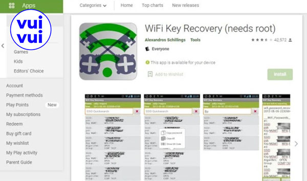 Phần mềm WiFi Key Recovery 