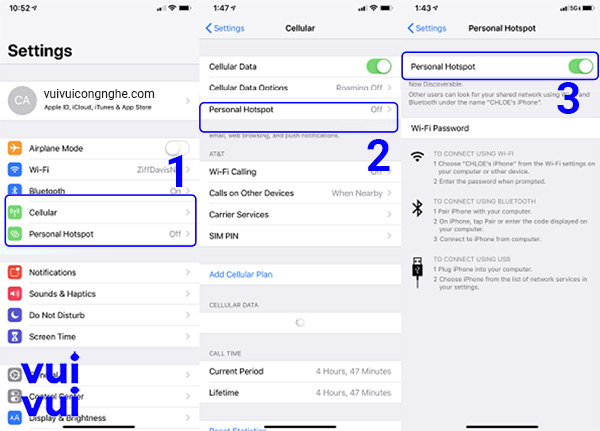 Hướng dẫn cách phát Wifi trên iPhone (2)