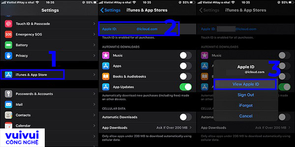 Đổi ngôn ngữ App Store  trong phần Cài đặt trên iPhone