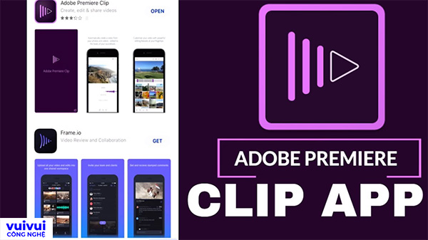 Phần mềm chỉnh sửa video Adobe Premiere Clip