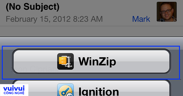 Phần mềm WinZip quản lý file