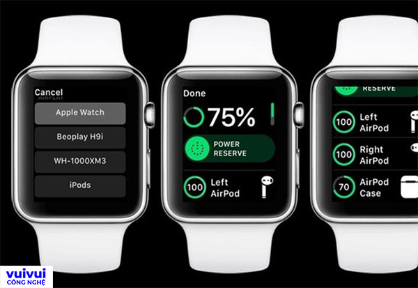 Cách kiểm tra thời lượng pin AirPods bằng Apple Watch