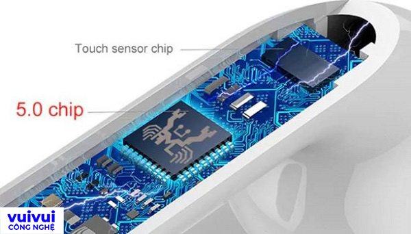 Chip Rayool 5.0 trên tai nghe Bluetooth i12 TWS