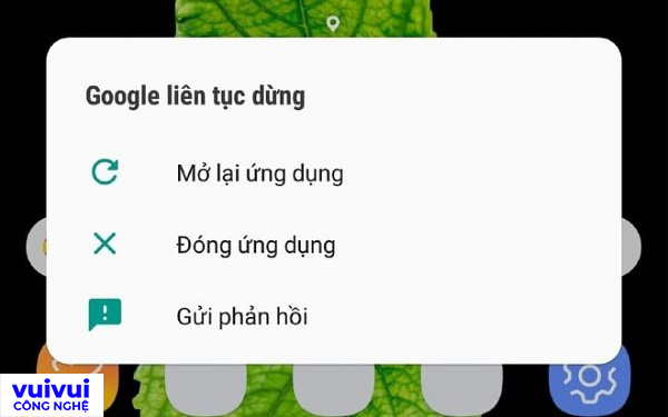 Google liên tục dừng trên Android