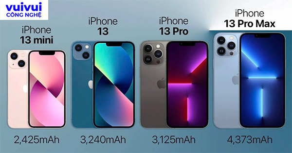 So sánh Pin iPhone 13 và 13 Pro