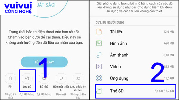 Cách chuyển dữ liệu sang thẻ nhớ Samsung J7