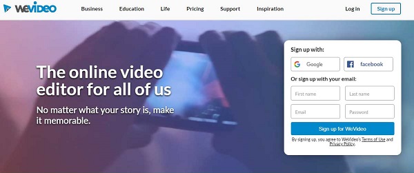 WeVideo là một trình chỉnh sửa video online