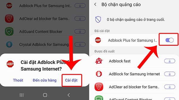 Cách chặn quảng cáo trên Samsung Internet (2)