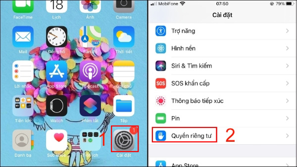 Cách bật dịch vụ vị trí trên một iPhone