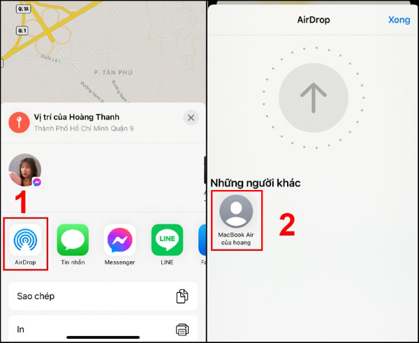 Chia sẻ vị trí qua Apple Maps (1)