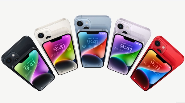  iPhone 14 Plus có 5 tùy chọn màu sắc trẻ trung