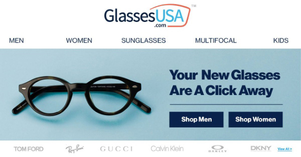 Website glassesusa.com