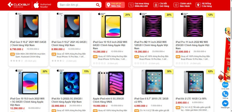 Điểm danh các tiêu chí để chọn mua iPad tại Clickbuy