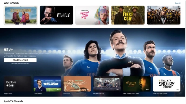 Apple TV Plus là dịch vụ truyền hình giải trí của hãng Apple 