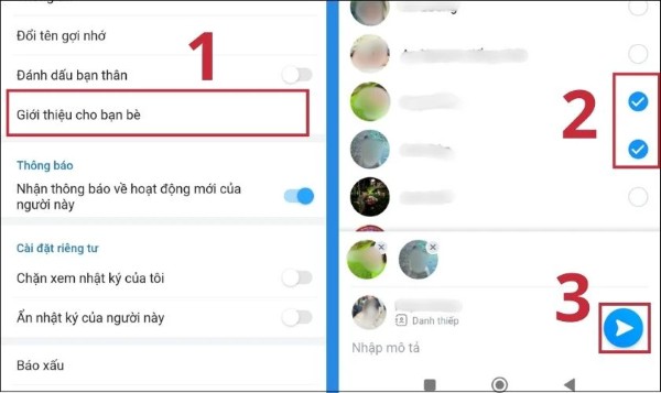 Nhấn vào Giới thiệu cho bạn