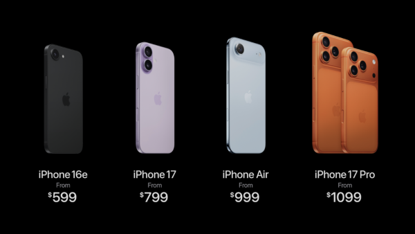 Mức giá khởi điểm cho iPhone 17 series tại thị trường Mỹ
