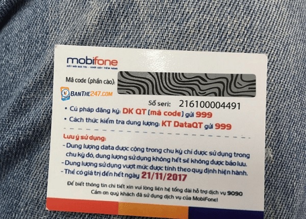 Cách lấy thẻ cào MobiFone bằng số seri