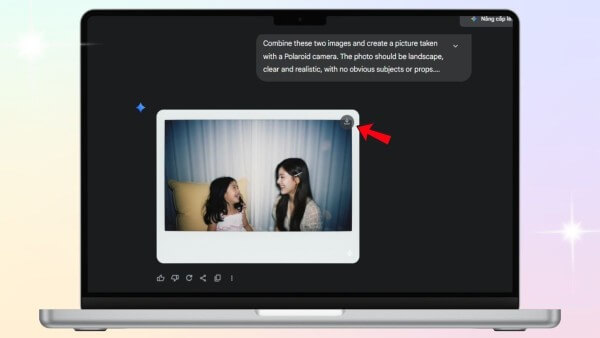 Tải về kết quả ghép ảnh AI 